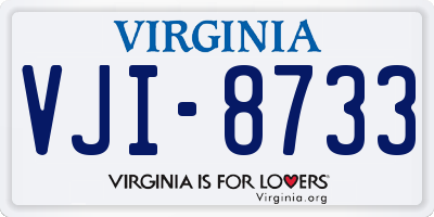 VA license plate VJI8733