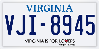 VA license plate VJI8945