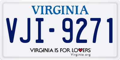 VA license plate VJI9271