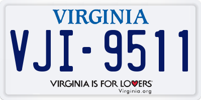 VA license plate VJI9511