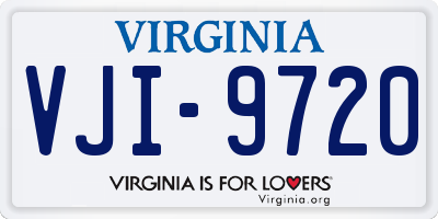 VA license plate VJI9720