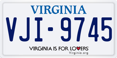 VA license plate VJI9745