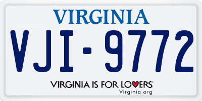 VA license plate VJI9772