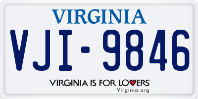 VA license plate VJI9846