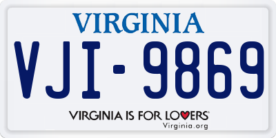 VA license plate VJI9869