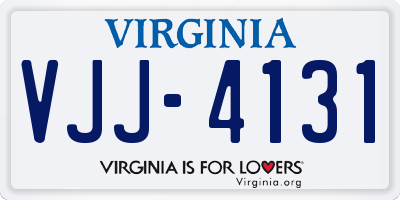 VA license plate VJJ4131