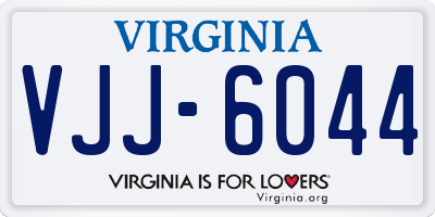 VA license plate VJJ6044