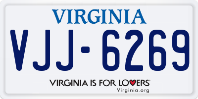 VA license plate VJJ6269