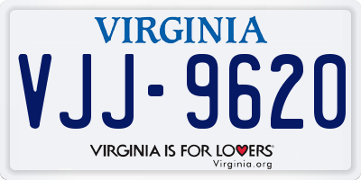 VA license plate VJJ9620