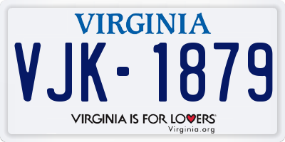 VA license plate VJK1879