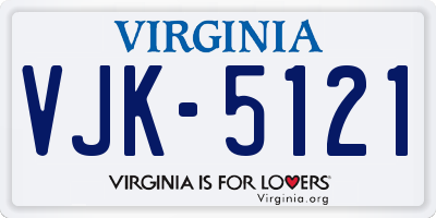 VA license plate VJK5121