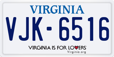 VA license plate VJK6516