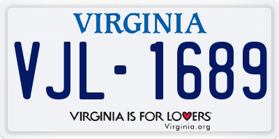 VA license plate VJL1689