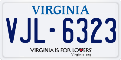 VA license plate VJL6323