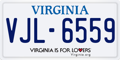 VA license plate VJL6559