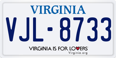 VA license plate VJL8733