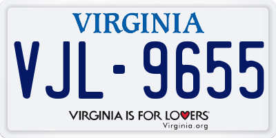 VA license plate VJL9655