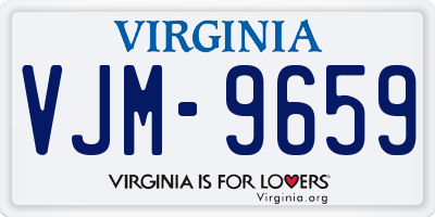 VA license plate VJM9659
