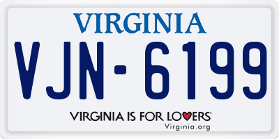 VA license plate VJN6199