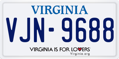 VA license plate VJN9688