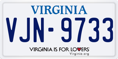 VA license plate VJN9733