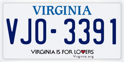 VA license plate VJO3391