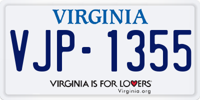 VA license plate VJP1355