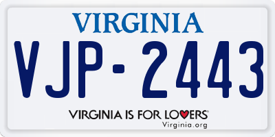 VA license plate VJP2443