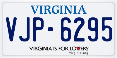 VA license plate VJP6295