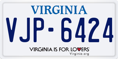 VA license plate VJP6424