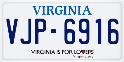 VA license plate VJP6916