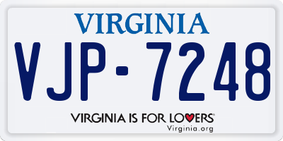 VA license plate VJP7248