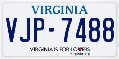 VA license plate VJP7488