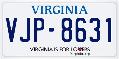 VA license plate VJP8631