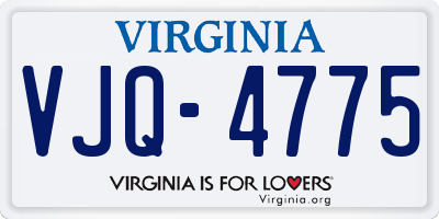 VA license plate VJQ4775