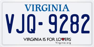 VA license plate VJQ9282