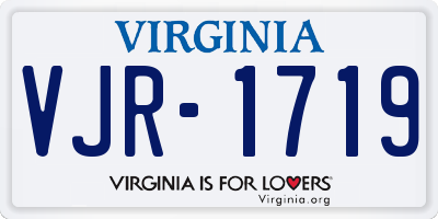 VA license plate VJR1719