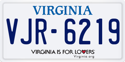 VA license plate VJR6219