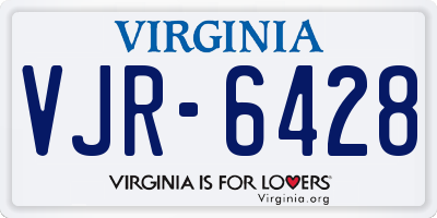 VA license plate VJR6428