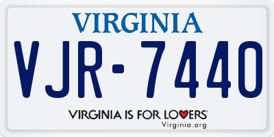 VA license plate VJR7440