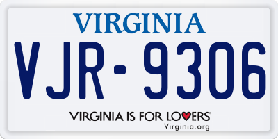 VA license plate VJR9306