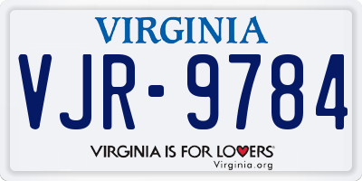 VA license plate VJR9784