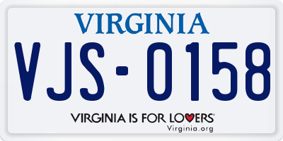 VA license plate VJS0158