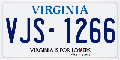 VA license plate VJS1266