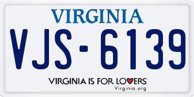 VA license plate VJS6139