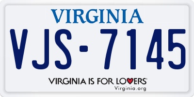 VA license plate VJS7145