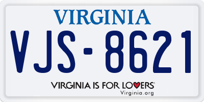 VA license plate VJS8621