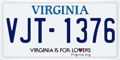 VA license plate VJT1376