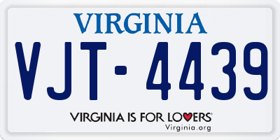 VA license plate VJT4439