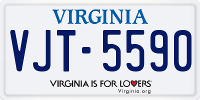 VA license plate VJT5590